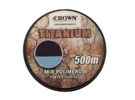 Linha titanium monofilamento crown - 0.37 - 25 lb - 500m