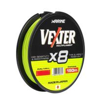 Linha vexter x8 multifilamento verde limão 40lb- 0,29mm-150m
