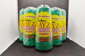 Linhas para crochê RAYZA Artesanato Grossa tex 288 - Cor 043 Verde Bandeira