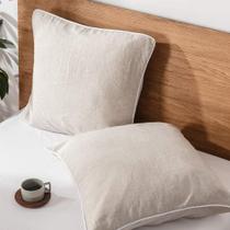 Linho Euro Shams Simple & Opulence 100% com acabamento branco 66 x 66 cm