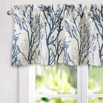 Linho Valance DriftAway Tree Branch com isolamento térmico azul