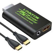 Link conversor PS2 para HDMI com conector de áudio de 3,5 mm e cabo