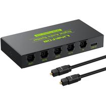 Link divisor de áudio para digital óptico 1x4 SPDIF Toslink Link divisor de áudio para digital óptico 1x4 SPDIF Toslink
