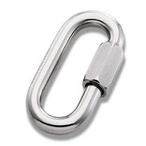 Link Mosquetão Oval Trava 6mm Inox Link Mosquetão Oval Trava 6mm Inox