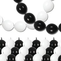Linking Balloons Govpy preto e branco, 10 polegadas, 100 unidades de látex