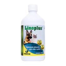 Lino Plus 400Ml - Vitamina A E E Omega 6 E 3 Cão E Gato - Indubras