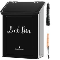 Lint Bin SUBEKYU Metal Magnetic Montado na Parede Preto Lint Bin SUBEKYU Metal Magnetic Montado na Parede Preto