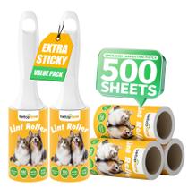 Lint Roller beitophome Extra Sticky 500 folhas para pêlos de animais