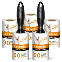 Lint Roller Cusbus Extra Sticky 450 folhas com 5 recargas Lint Roller Cusbus Extra Sticky 450 folhas com 5 recargas