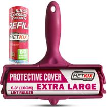 Lint Roller Metkix Large de 6,3 cm com 120 folhas adesivas Lint Roller Metkix Large de 6,3 cm com 120 folhas adesivas