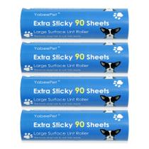 Lint Roller YABeePet Extreme Sticky para pêlos de animais de estimação com 4 recargas Lint Roller YABeePet Extreme Sticky para pêlos de animais de estimação com 4 recargas