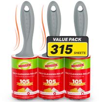Lint Rollers MONSEK 4X Extra Sticky para pêlos de animais de estimação 315 folhas