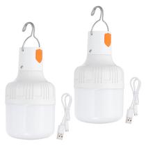 Linterna de Camping Recargable PATIKIL LED 60W Paquete de 2 Blanco