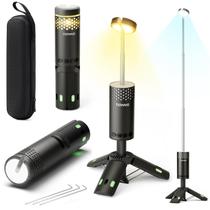 Linterna de Camping Recargable TIDNNS Impermeable 800lm con Soporte