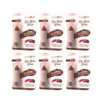 Lip Balm Flash On 2Em1 Chocolate - Kit Com 6Un