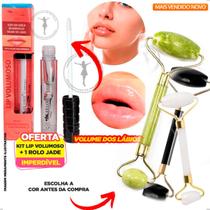 Lip brilho labial Aumenta Labios + Rolo Jade Massageador