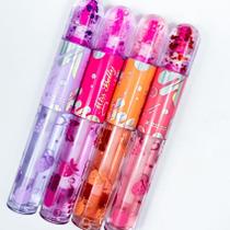 Lip gloss labial hidratante 2 em 1 com glitter elegante