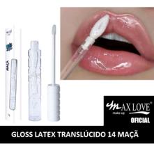 Lip Gloss Labial Latex Incolor Translucido N14 Maça Max Love - Maxlove