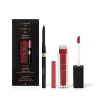 Lip Kit Cereja Essencial Eudora Glam by Camila Queiroz: Gloss Treat +Lapiseira Labial