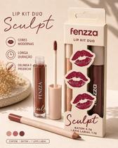 Lip Kit Duo Fenzza Contorno Labial e Batom Matte Marrom Confident Lip Kit Duo Fenzza Contorno Labial e Batom Matte Marrom Confident