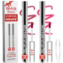 Lip Stain Peel Off, 2 unidades Vevivia Beauty Mauve+Rose