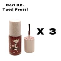 Lip Tint Frutas: Uva, Tutti-Frutti, Morango, Cereja, Framboesa e Melancia Fenzza