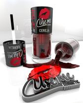 Lip tint morango ou cereja 10ml original use me cosmetic