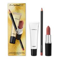 Lip Trio MAC Claim To Fame Velvet Teddy com batom, lápis e batom Lip Trio MAC Claim To Fame Velvet Teddy com batom, lápis e batom