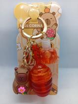Lipgloss Miss Corina de Mel Chaveiro Fofo Brilho Labial Gloss Capivara