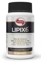 Lipix 6 de 1g (Cafeína, Óleo de Cártamo, Óleo de Semente de Uva) com 120 cápsulas -Vitafor