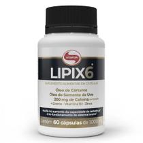 Lipix 6 - Óleo de Cártamo, Óleo de Semente de Uva e Cafeína (1000mg) 60 Cápsulas - Vitafor