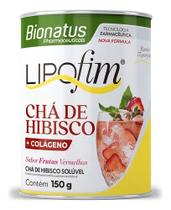 LIPOFIM CHÁ DE HIBISCO 150g Sabor Frutas Vermelhas