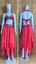 Liquidação Dança do Ventre Traje Bordado Completo- Pronta Entrega - TPCL-500