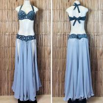 Liquidação Dança do Ventre Traje Bordado Completo - Pronta Entrega - TPCL-762