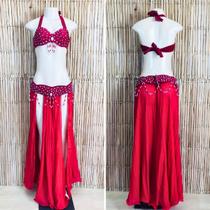 Liquidação Dança do Ventre Traje Bordado Completo - Pronta Entrega - TPCL-822