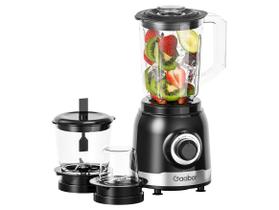 Liquidificador 3 Em 1 Com 2 Velocidades Função Pulsar Gaabor Preto 110V