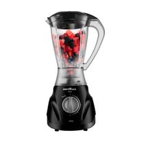 Liquidificador Britânia Black Copo de Plástico, 3 Velocidades + Pulsar, 600W, Preto