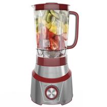 Liquidificador Britania BLQ1350 Inox Turbo Pro Maxx - 1200W - 3L - 220V - Vermelho e Prata