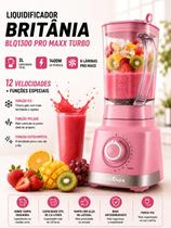 Liquidificador Britânia Pro Maxx 6 Rosa Com Filtro Turbo 3 Litros 1400w 110v ou 220v Liquidificador Britânia Pro Maxx 6 Rosa Com Filtro Turbo 3 Litros 1400w 110v ou 220v