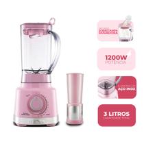 Liquidificador Com Filtro e Dosador Britânia Turbo Premium 3 Litros Blq1300rs Rosa 110V 1200w