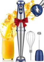 Liquidificador de imersão KOIOS 1000W 12 velocidades com batedor e batedor azul Liquidificador de imersão KOIOS 1000W 12 velocidades com batedor e batedor azul