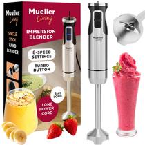 Liquidificador de imersão Mueller Ultra-Stick em aço inoxidável de 9 velocidades