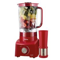 Liquidificador Elétrico Philco PH 900 Premium 3 Litros Vitaminas Sucos 12 velocidades 1200W Vermelho 110V