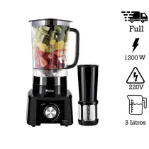 Liquidificador Elétrico Philco Ph900 Função Ice Pulsar 12 Velocidades 3 Litros 1200 Watts Preto 220V Liquidificador Elétrico Philco Ph900 Função Ice Pulsar 12 Velocidades 3 Litros 1200 Watts Preto 220V