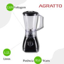 Liquidificador Forza Agratto 1,5L LQLF Preto Leitoso 800W - 220v