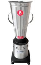 Liquidificador Industrial Alta Rotação 1400w 8 Litros em Inox Sucos Frutas Vitaminas Whey Caldos