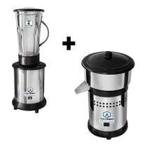 Liquidificador Industrial Baixa Rotação 2 Litros Inox 700w Massas Bolo Açai + Espremedor De Frutas Sucos Bivolt - JL Colombo