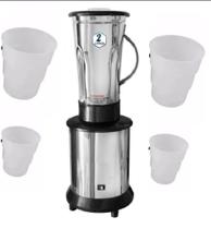 Liquidificador Industrial Potente 2 Litros Alta Rotação 220v + 2 copo 1,5l + 2 copo 1,25l