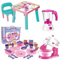 Liquidificador Infantil + Batedeira Mesa Unicórnio e Jantar