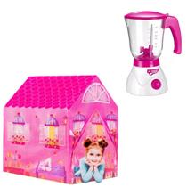Liquidificador Infantil Cozinha 6668 Dm + Barraca Princesa